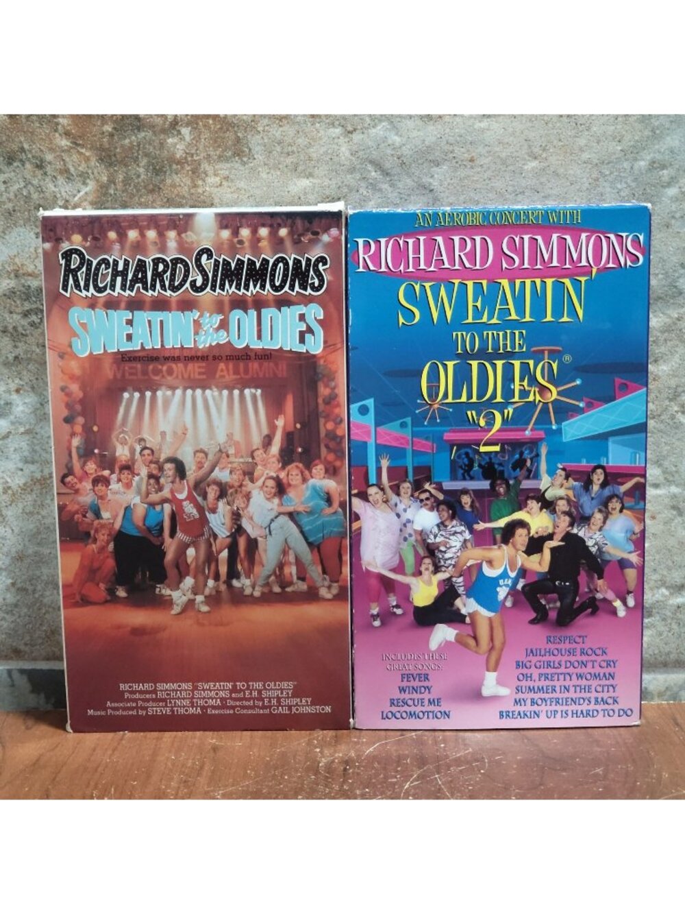 Richard Simmons Sweatin to the Oldies Aerobic Workout  VHS Lot of 2